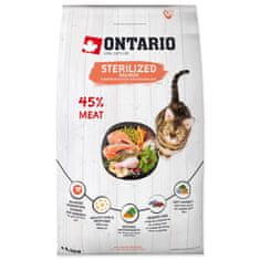 Ontario Krmivo Cat Sterilised Salmon 6,5kg