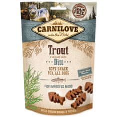 Carnilove Pochoutka Dog Soft Snack pstruh s koprem 200g