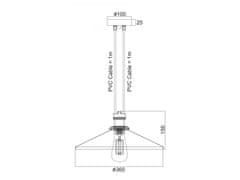 ACA ACA Lighting Vintage závěsné svítidlo KS12882CB