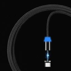 IZMAEL USB nabíjecí kabel 3v1 s magnetickými koncovkami-Červená KP30704