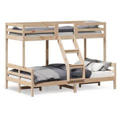 shumee Patrová postel 90 x 200/120 x 200 cm masivní borové dřevo
