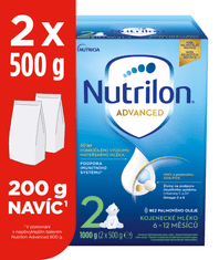 Nutrilon 2 Advanced pokračovací kojenecké mléko, 3 x 1 kg