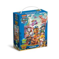 DoDo Puzzle Tlapková patrola/Paw Patrol Záchrana dinosaurů 32x23cm 48 dílků v krabičce 15x18x6cm