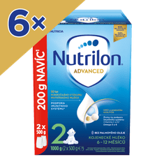 Nutrilon 2 Advanced pokračovací kojenecké mléko 6x 1 kg, 6+