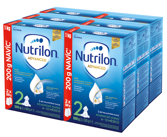 Nutrilon 2 Advanced pokračovací kojenecké mléko 6x 1 kg, 6+