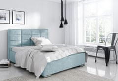 Veneti Manželská postel 140x200 CAFFARA - modrá