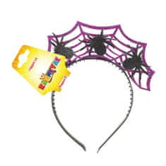 Rappa Čelenka Halloween fialová s pavouky