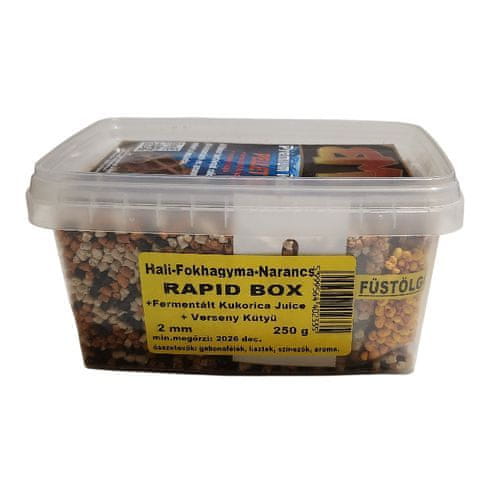 BUKI MIX Premium Rapid Pellet Box 2mm / 250g Halibut-česnek-pomeranč