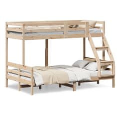 shumee Patrová postel 90 x 200/120 x 200 cm masivní borové dřevo
