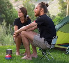 Naturehike cestovní stolička s opěradlem - černá