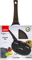 Banquet Pánev na 4 lívance s nepřilnavým povrchem GRANITE Dark Brown 26 cm