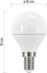 Emos LED žárovka Classic Mini Globe / E14 / 5 W (40 W) / 470 lm / neutrální bílá