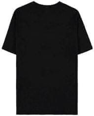 CurePink Pánské tričko Naruto Shippuden: Naruto & Sasuke (L) černá bavlna