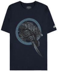 CurePink Pánské tričko s krátkým rukávem World Of Warcraft: Worgen (L) černá bavlna