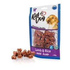 KIDDOG Jehněčí maso s rýží mini kostičky 80 g,