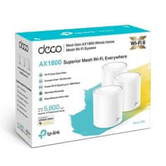 TP-Link Deco X20(3-pack) - AX1800 Meshový Wi-Fi 6 systém pro chytré domácnosti - HomeCare - (3-pack)