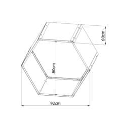 G21 Přístřešek na dřevo HEX 53 - 92 x 60 cm, hnědý