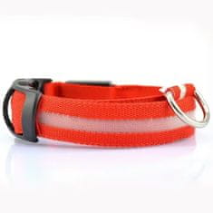 IZMAEL Svítící obojek pro psa s USB nabíjením-Červená/XL KP30720