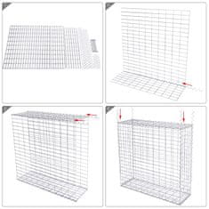 Songmics Gabionový koš 100x95x30 cm