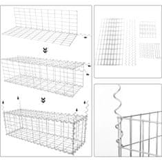 Songmics Gabionový koš 100x30x30 cm