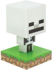 CurePink Dekorativní svítící plastová figurka Minecraft: Skeleton (výška 10 cm)