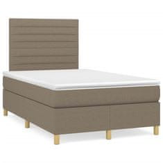 shumee Box spring postel s matrací a LED taupe 120x190 cm textil