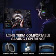 Onikuma K8 RGB Wired Gaming Headset Black