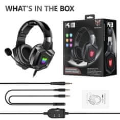 Onikuma K8 RGB Wired Gaming Headset Black