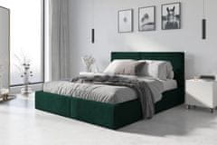 Veneti Manželská postel 140x200 JOSKA s matrací - zelená
