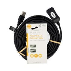 Nedis aktivní prodlužovací kabel USB 2.0, 10 m (CCGL60EXTBK10)