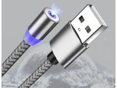 Verk 06239_S Magnetický nabíjecí kabel 3v1 micro type-c usb lightning 1m