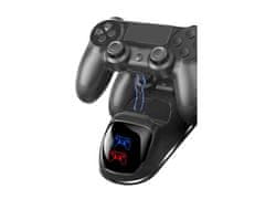 Verk 06216 Duální nabíjecí dokovací stanice pro gamepady PS4 - černá