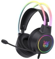 Onikuma X15 PRO Double-Head Beam RGB Wired Gaming Headset Black