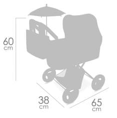DeCuevas 85078 Skládací kočárek pro panenky se slunečníkem a taškou Verona 2024 - 60 cm