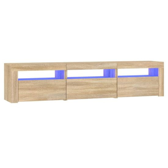 Vidaxl TV skříňka s LED osvětlením dub sonoma 180x35x40 cm