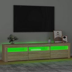 Vidaxl TV skříňka s LED osvětlením dub sonoma 180x35x40 cm