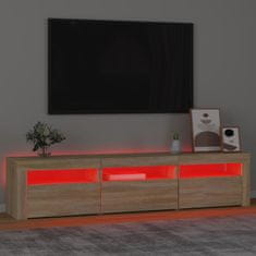 Vidaxl TV skříňka s LED osvětlením dub sonoma 180x35x40 cm