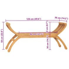 Vidaxl Zahradní lavice 120 cm masivní teakové dřevo