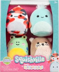 SQUISHMALLOWS Maskoti Sada 4 plyšových figurek Měkké 5 cm Squishville