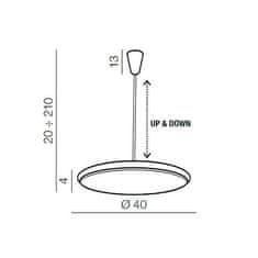 AZZARDO LED Závěsné svítidlo AZzardo Saturnia 40 3000K black AZ2753 30W 1800lm 3000K IP20 40cm černé