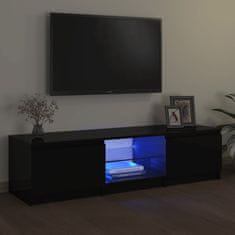 Vidaxl TV skříňka s LED osvětlením černá 140 x 40 x 35,5 cm