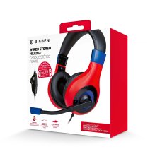 Bigben BigBen Wired Stereo Headset (Switch) - červená