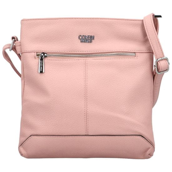 Coveri WORLD Stylová dámská koženková crossbody kabelka Mawirana, růžová