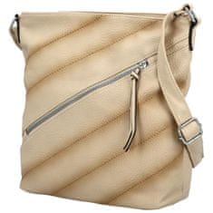 Maria C. Trendy dámská koženková crossbody kabelka Ewoona, béžová