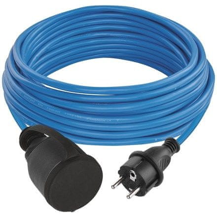 Emos Počasí odolný prodlužovací kabel P01410W 10 m / 1 zásuvka / modrý / silikon / 230 V / 1,5 mm2