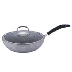 Berlingerhaus Pánev WOK s mramorovým povrchem BH 1160 s poklicí 28 cm Gray Stone Touch Line