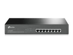 TP-Link TL-SG100MP 8-Port Gigabit PoE+ Switch, 8 Gigabit RJ45 Ports, 802.3at/af, 126W PoE Power, 1U 13-inch Rack-mount.