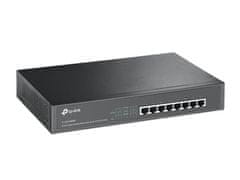 TP-Link TL-SG100MP 8-Port Gigabit PoE+ Switch, 8 Gigabit RJ45 Ports, 802.3at/af, 126W PoE Power, 1U 13-inch Rack-mount.