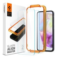 shumee Spigen Alm Glas.TR 2-Pack – Tvrzené sklo pro Samsung Galaxy A35 5G (2 ks) (průhledné)