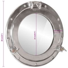 Petromila Průzorové okénko se zrcadlem nástěnné Ø 38 cm hliník a sklo